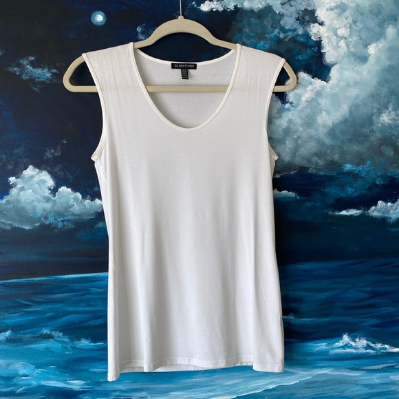 Eileen Fisher Lightweight Viscose Jersey Tank - Picture 1 of 4